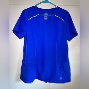 JAANUU ROYAL BLUE SCRUB TOP